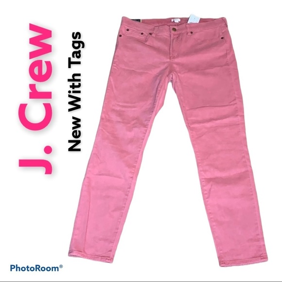 J. Crew Denim - 67. J.Crew Mid Rise Skinny Jeans Pink Size 29 NEW With Tags